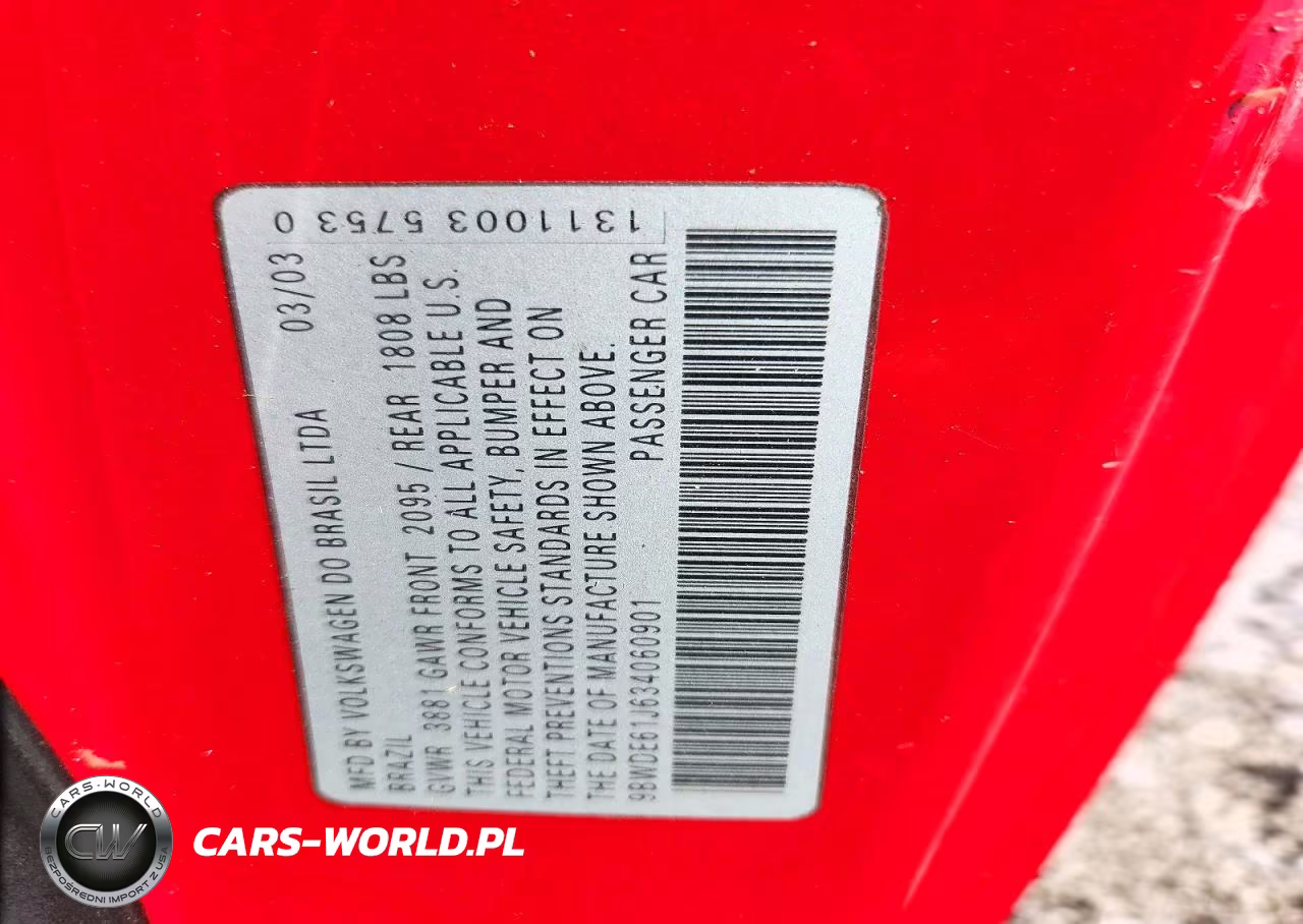 2003 Volkswagen Gti VIN:9BWDE61J634060901 - 12