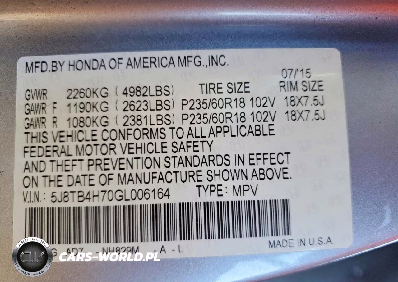 2016 Acura Rdx Advance VIN:5J8TB4H70GL006164 - 13