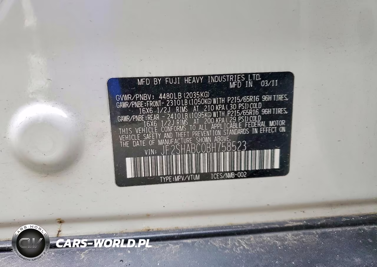 2011 Subaru Forester 2.5X VIN:JF2SHABC0BH758523 - 13
