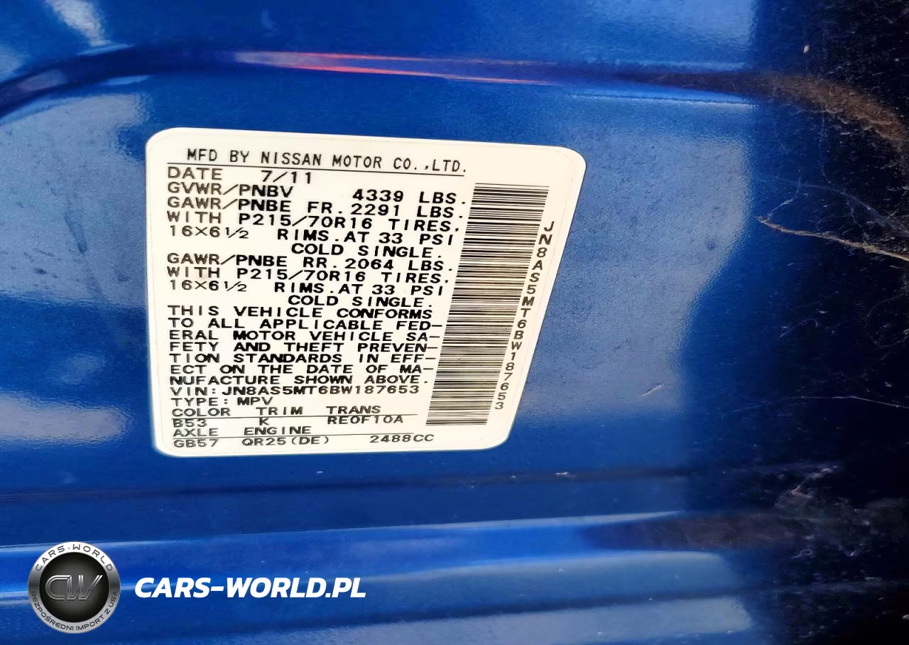 2011 Nissan Rogue S VIN:JN8AS5MT6BW187653 - 13