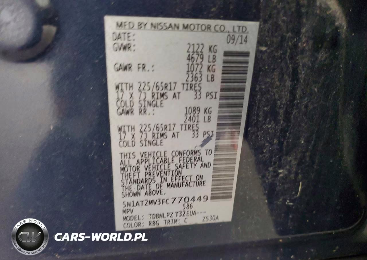 2015 Nissan Rogue S VIN:5N1AT2MV3FC770449 - 13