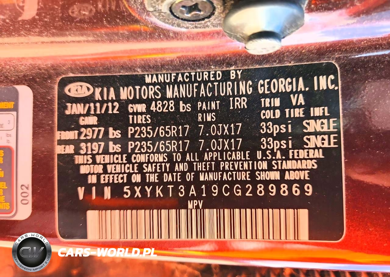 2012 Kia Sorento Lx VIN:5XYKT3A19CG289869 - 13