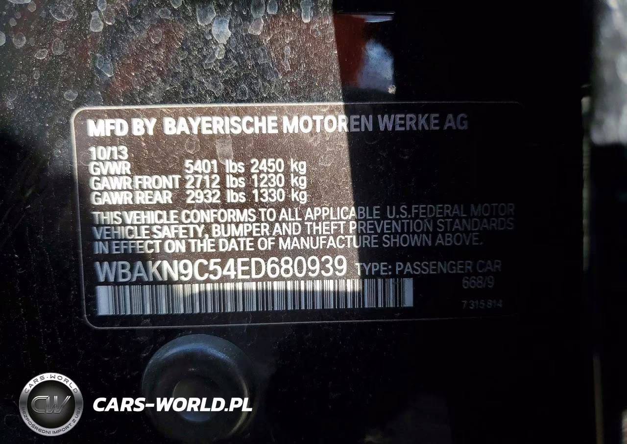 2014 BMW 550 I VIN:WBAKN9C54ED680939 - 12