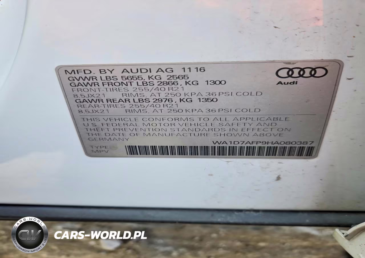 2017 Audi Q5 Premium Plus S-Line VIN:WA1D7AFP9HA080387 - 13