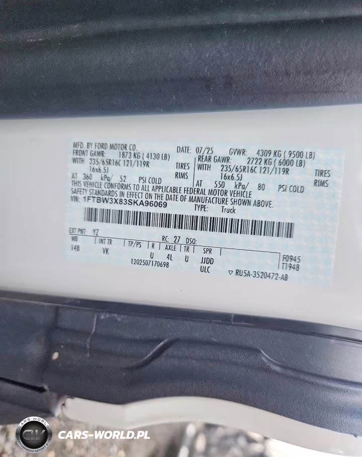 2025 Ford Transit 350 Delivery Van VIN:1FTBW3X83SKA96069 - 13