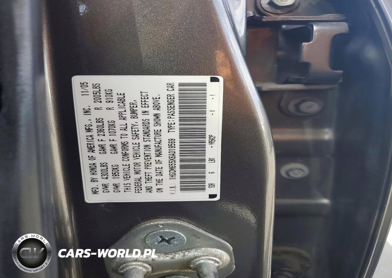 2006 Honda Accord Ex VIN:1HGCM655X6A019569 - 12