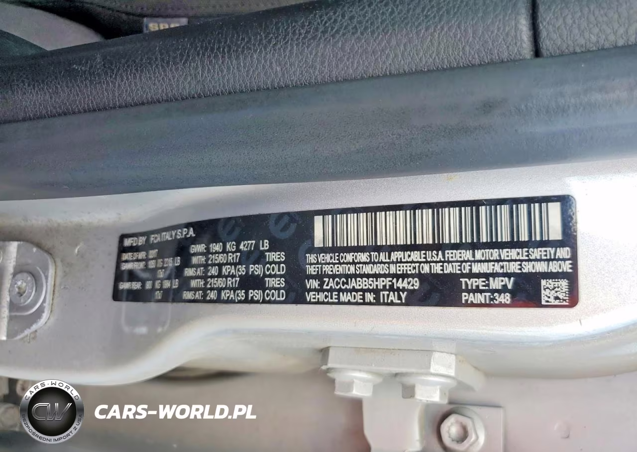 2017 Jeep Renegade Latitude VIN:ZACCJABB5HPF14429 - 12