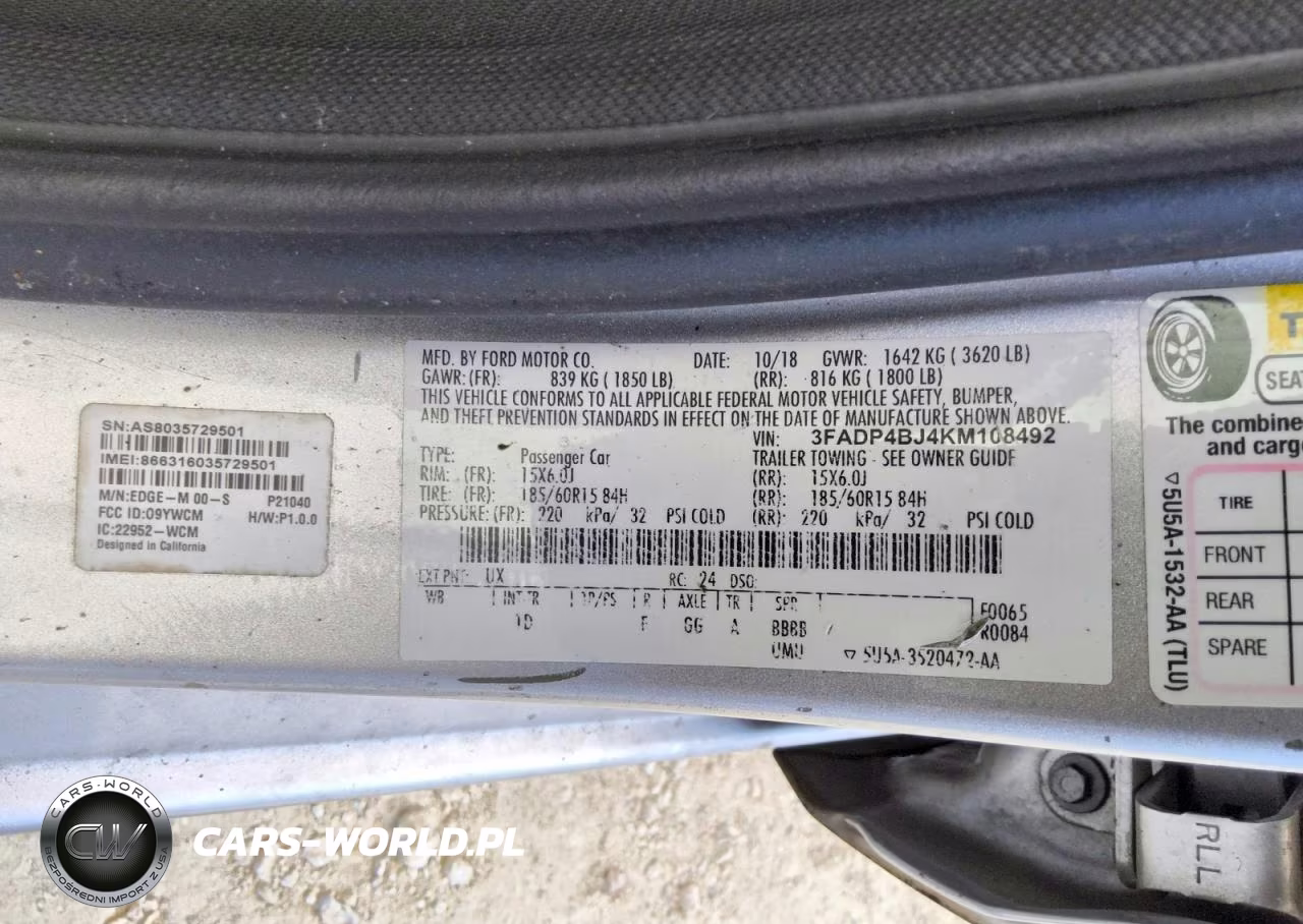 2019 Ford Fiesta Se VIN:3FADP4BJ4KM108492 - 12