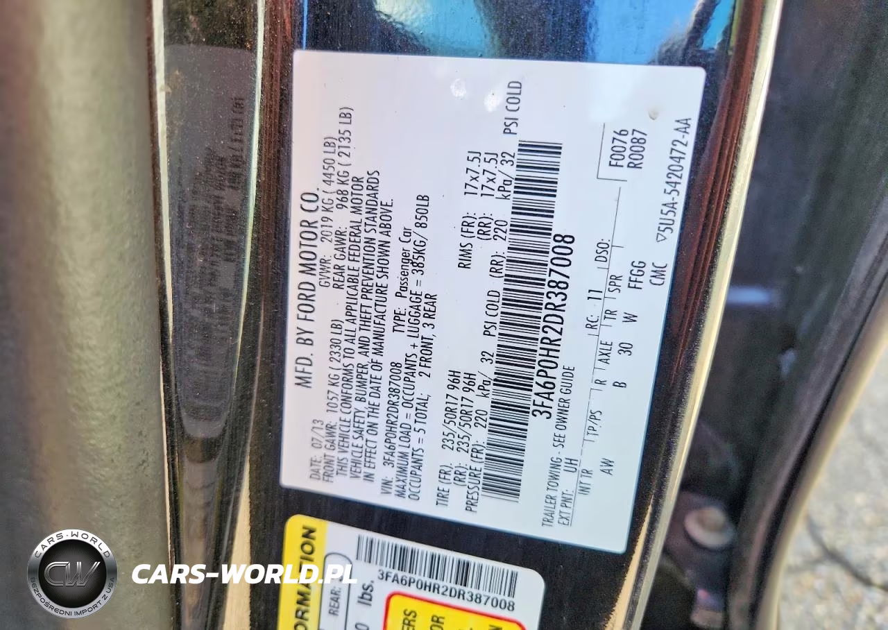 2013 Ford Fusion Se VIN:3FA6P0HR2DR387008 - 12