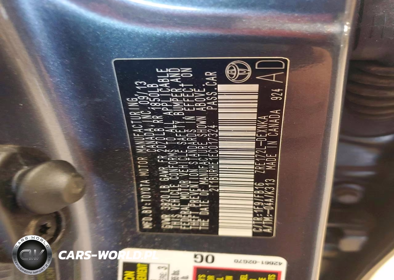 2014 Toyota Corolla Le VIN:2T1BURHE1EC017324 - 12