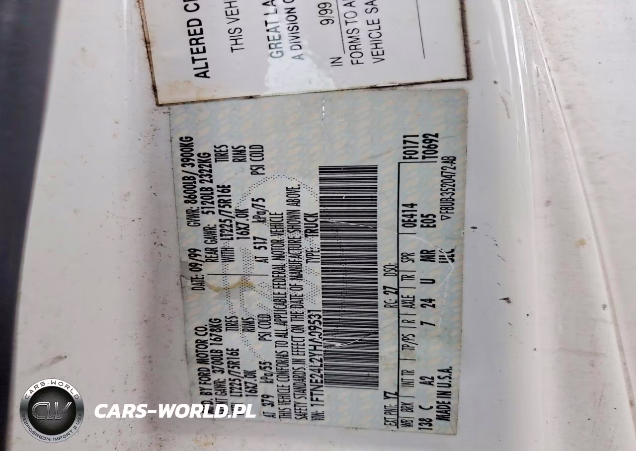 2000 Ford Econoline E250 Van VIN:1FTNE24L2YHA09531 - 13