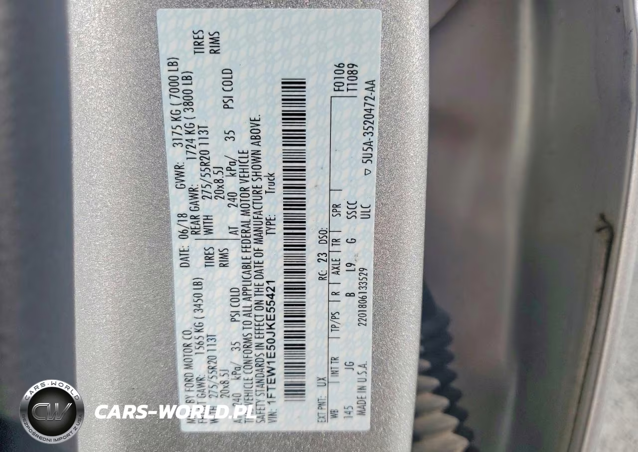 2018 Ford F150 Supercrew VIN:1FTEW1E50JKE55421 - 13