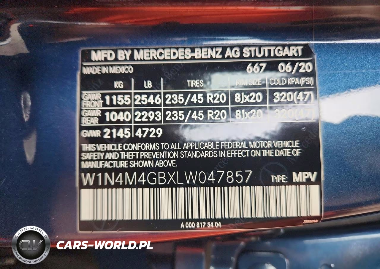 2020 Mercedes-Benz Glb 250 VIN:W1N4M4GBXLW047857 - 13