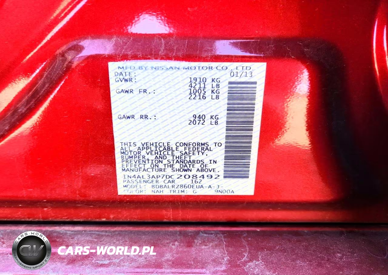 2013 Nissan Altima 2.5 VIN:1N4AL3AP7DC208492 - 12