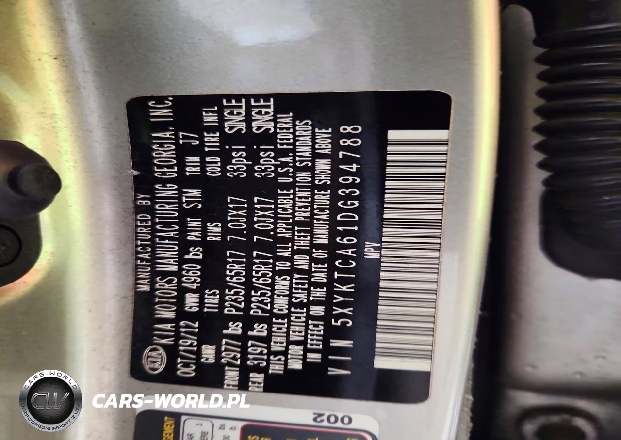 2013 Kia Sorento Lx VIN:5XYKTCA61DG394788 - 13