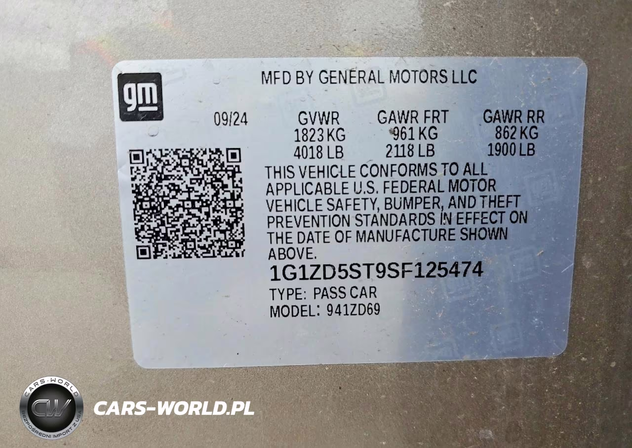2025 Chevrolet Malibu Lt VIN:1G1ZD5ST9SF125474 - 12