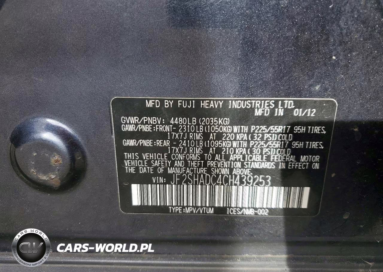 2012 Subaru Forester 2.5X Premium VIN:JF2SHADC4CH439253 - 12