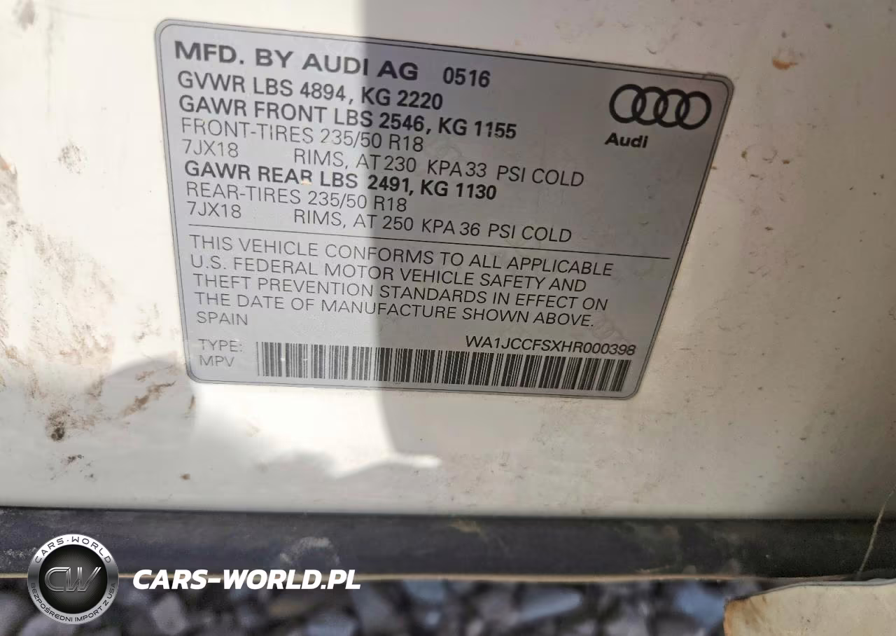 2017 Audi Q3 Premium Plus VIN:WA1JCCFSXHR000398 - 12