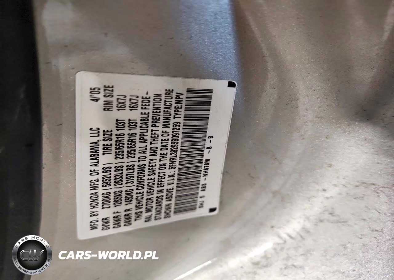 2005 Honda Odyssey Lx VIN:5FNRL38295B097259 - 13