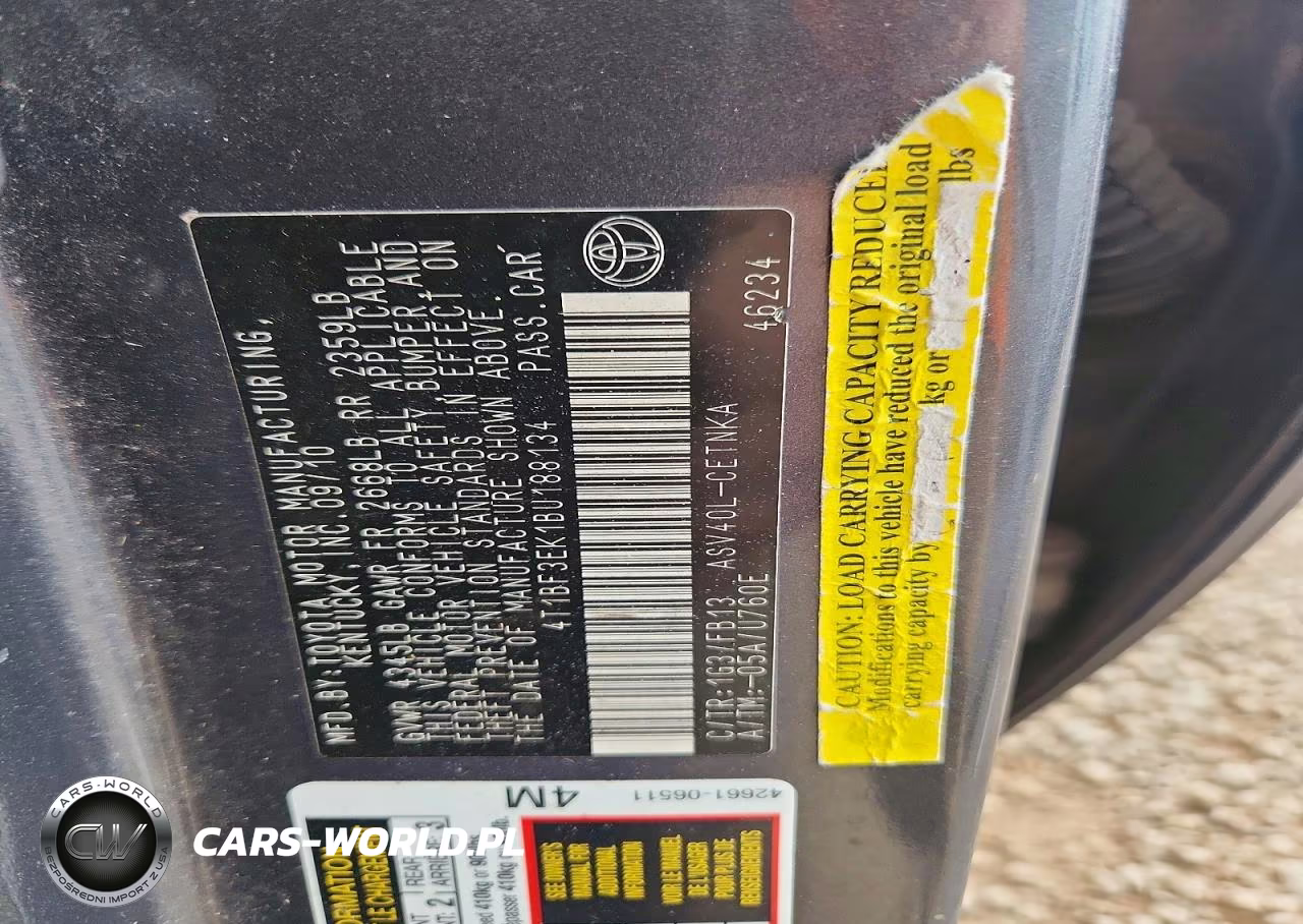 2011 Toyota Camry Le VIN:4T1BF3EK1BU188134 - 12