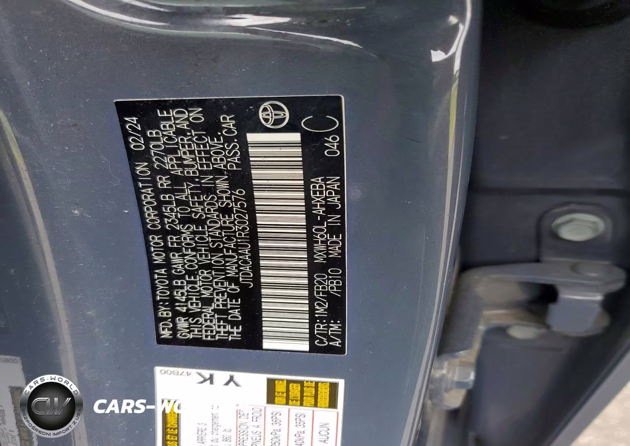 2024 Toyota Prius Le VIN:JTDACAAU1R3027576 - 12