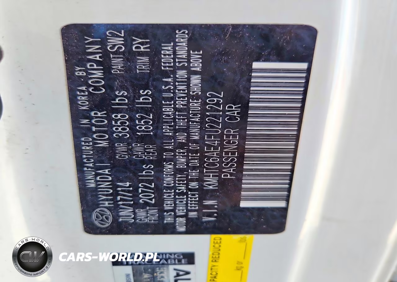 2015 Hyundai Veloster Turbo VIN:KMHTC6AE4FU221292 - 12