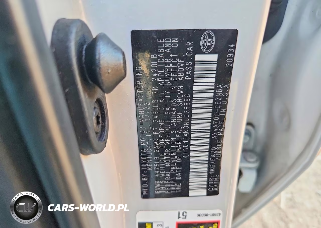 2022 Toyota Camry Le VIN:4T1C11AK3NU028886 - 12