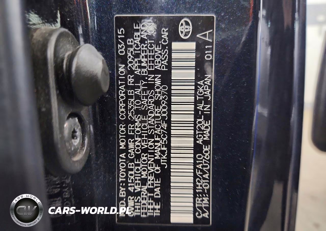 2015 Scion Tc Base VIN:JTKJF5C74FJ009370 - 12