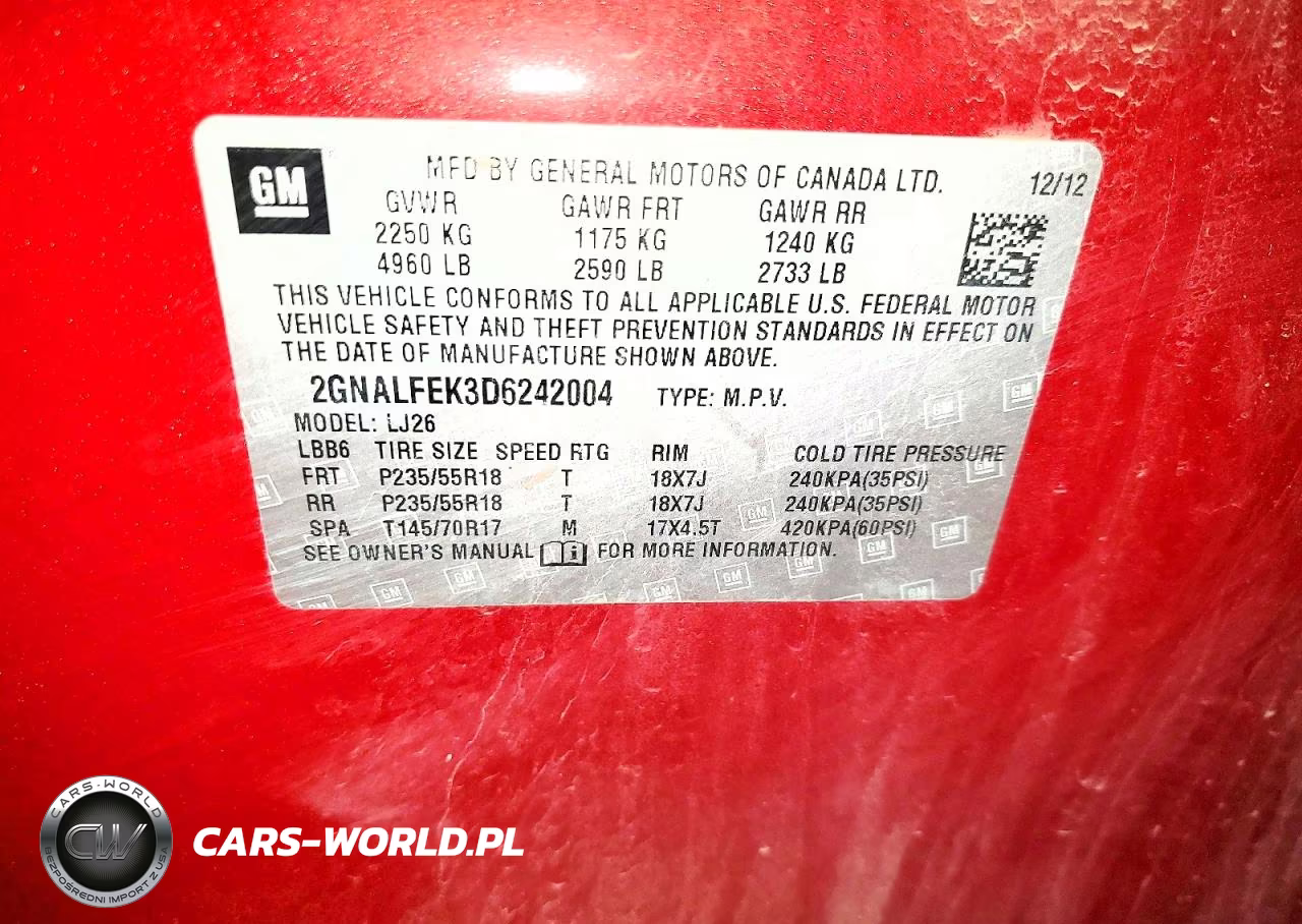 2013 Chevrolet Equinox Ltz VIN:2GNALFEK3D6242004 - 13