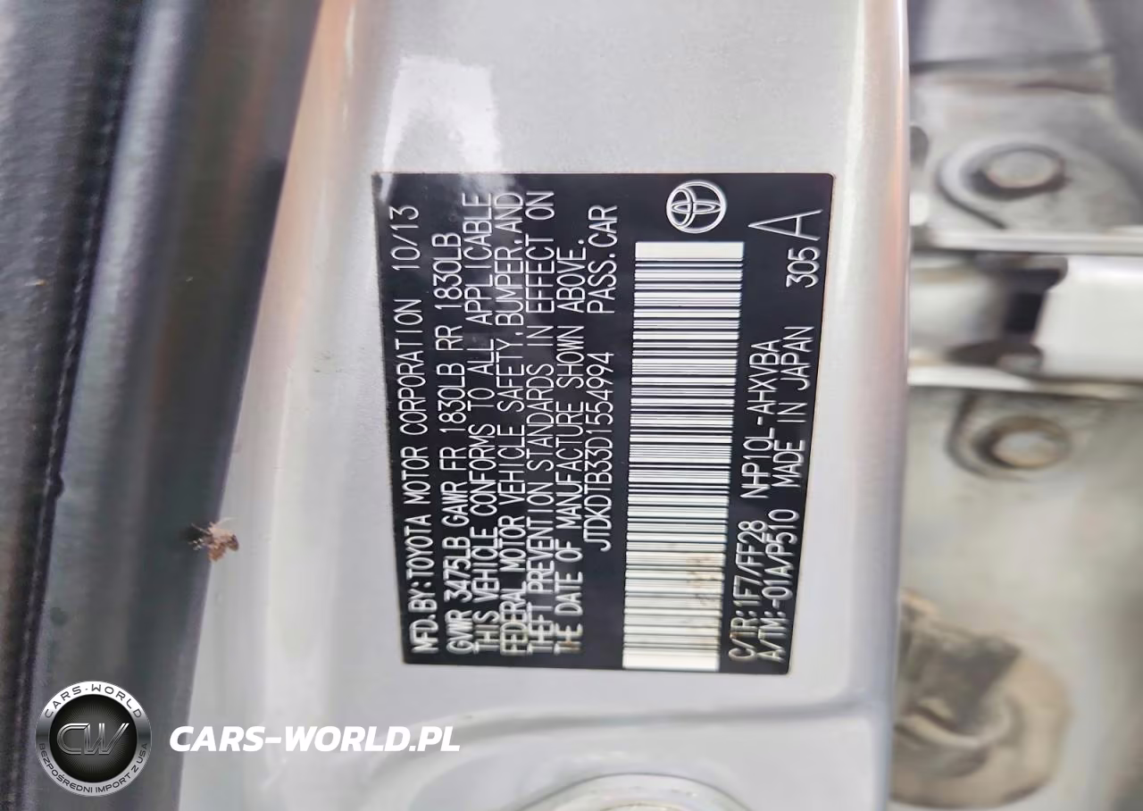 2013 Toyota Prius C Two VIN:JTDKDTB33D1554994 - 13