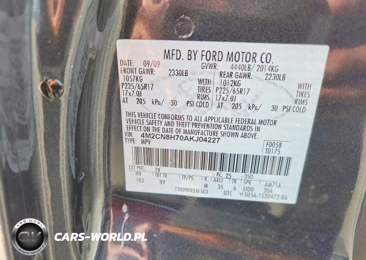 2010 Mercury Mariner Premier VIN:4M2CN8H70AKJ04227 - 13