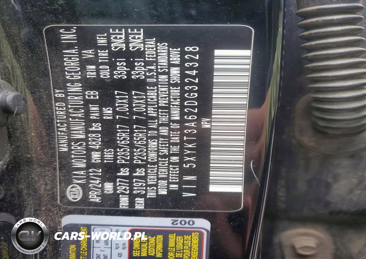 2013 Kia Sorento Lx VIN:5XYKT3A62DG324328 - 13