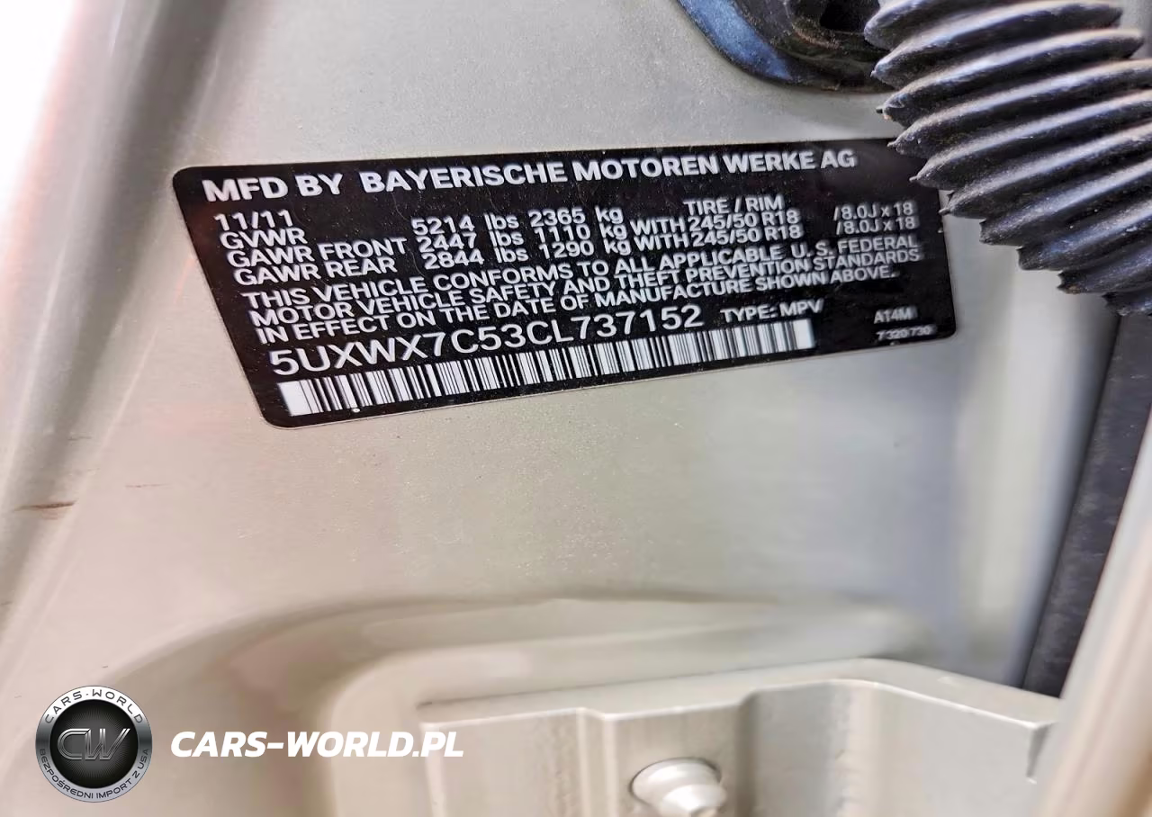 2012 BMW X3 xDrive35I VIN:5UXWX7C53CL737152 - 14