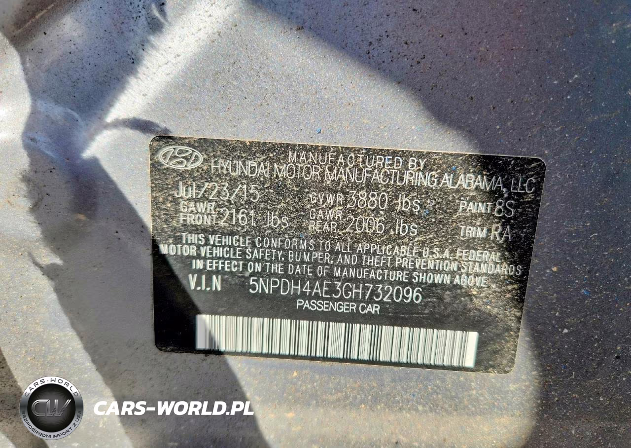 2016 Hyundai Elantra Se VIN:5NPDH4AE3GH732096 - 12