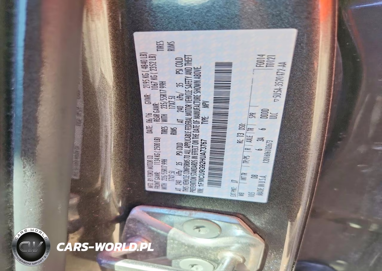 2017 Ford Escape Se VIN:1FMCU9G92HUA73767 - 12