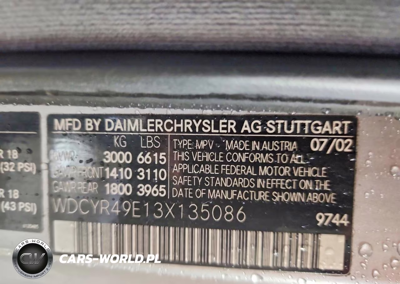 2003 Mercedes-Benz G 500 VIN:WDCYR49E13X135086 - 12