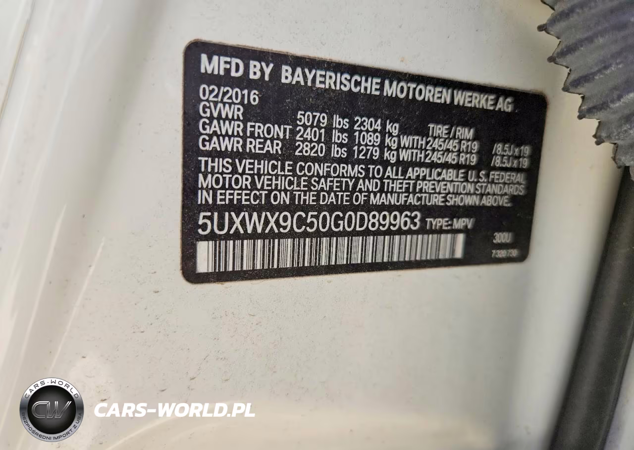 2016 BMW X3 xDrive28I VIN:5UXWX9C50G0D89963 - 13