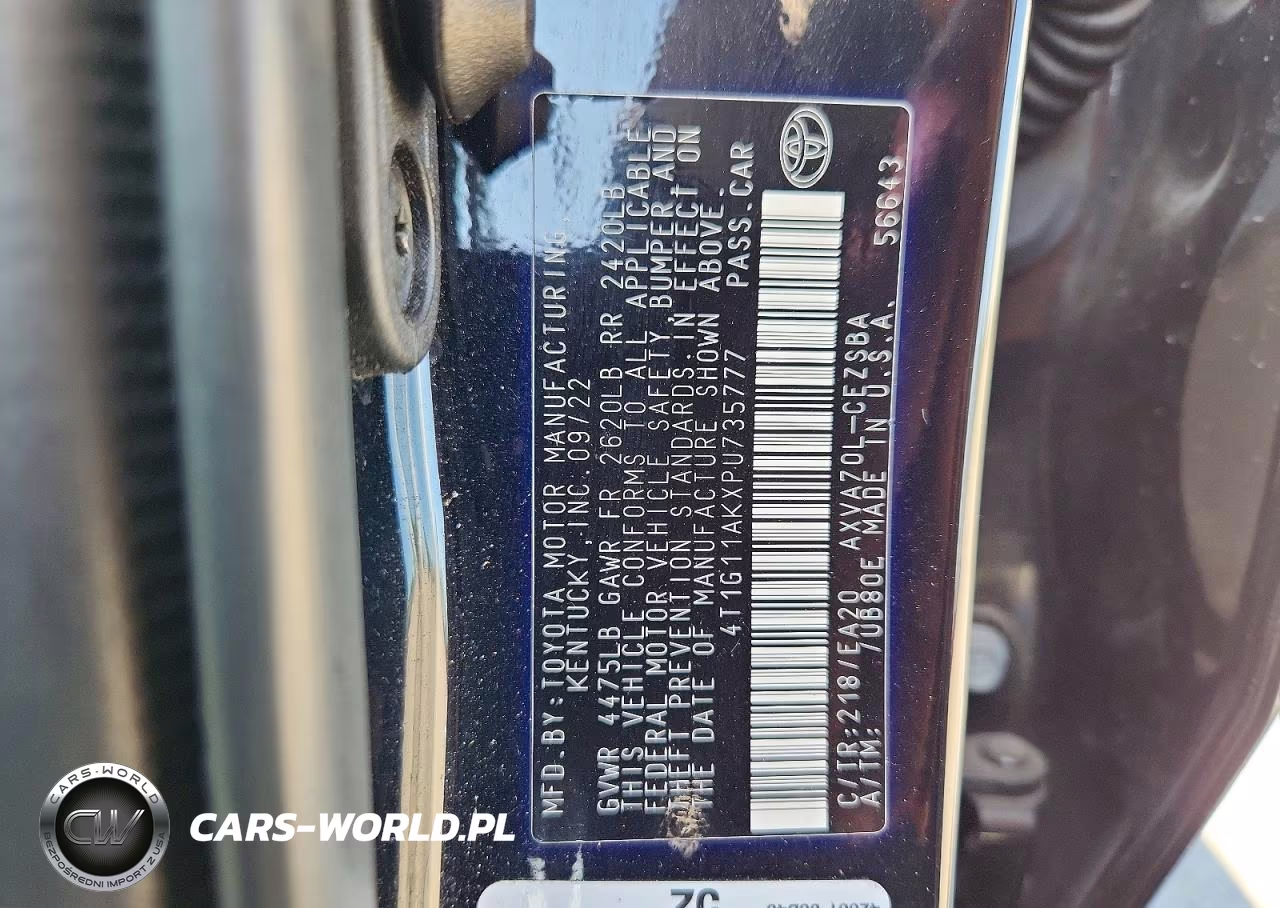 2023 Toyota Camry Se VIN:4T1G11AKXPU735777 - 12
