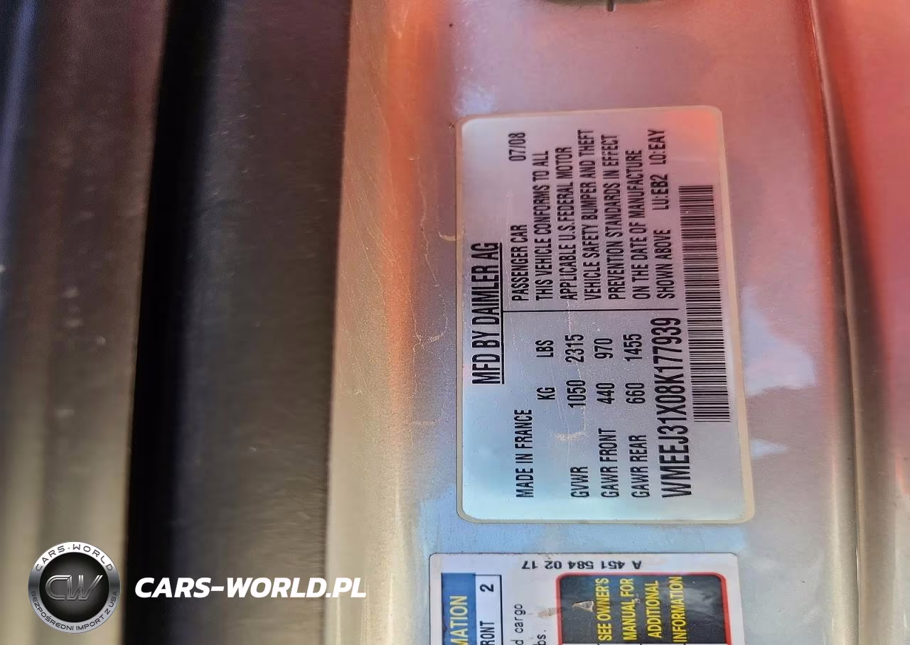 2008 Smart Fortwo Pure VIN:WMEEJ31X08K177939 - 12