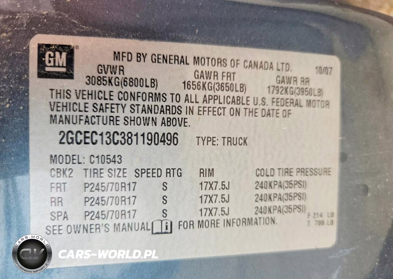 2008 Chevrolet Silverado C1500 VIN:2GCEC13C381190496 - 12