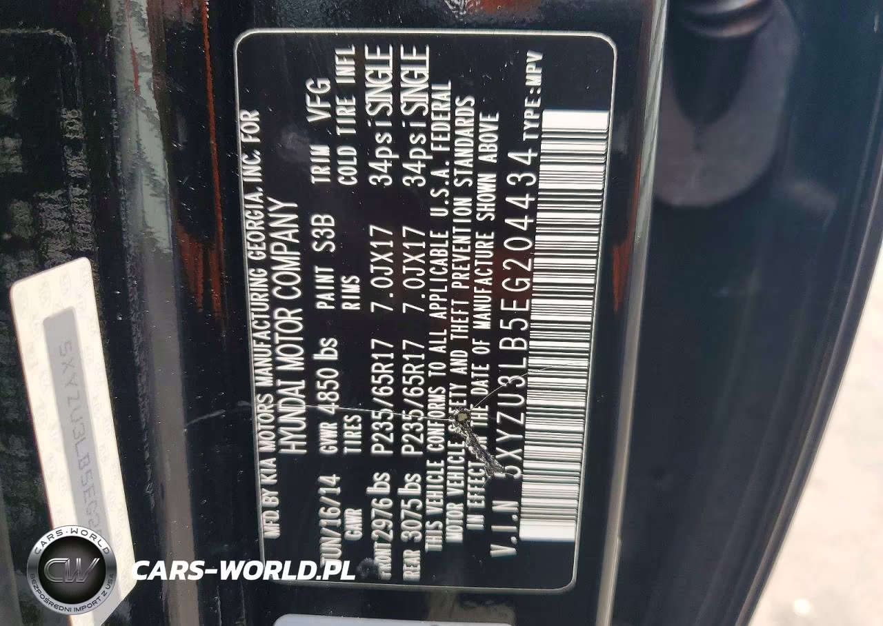 2014 Hyundai Santa Fe Sport 2.4L VIN:5XYZU3LB5EG204434 - 13