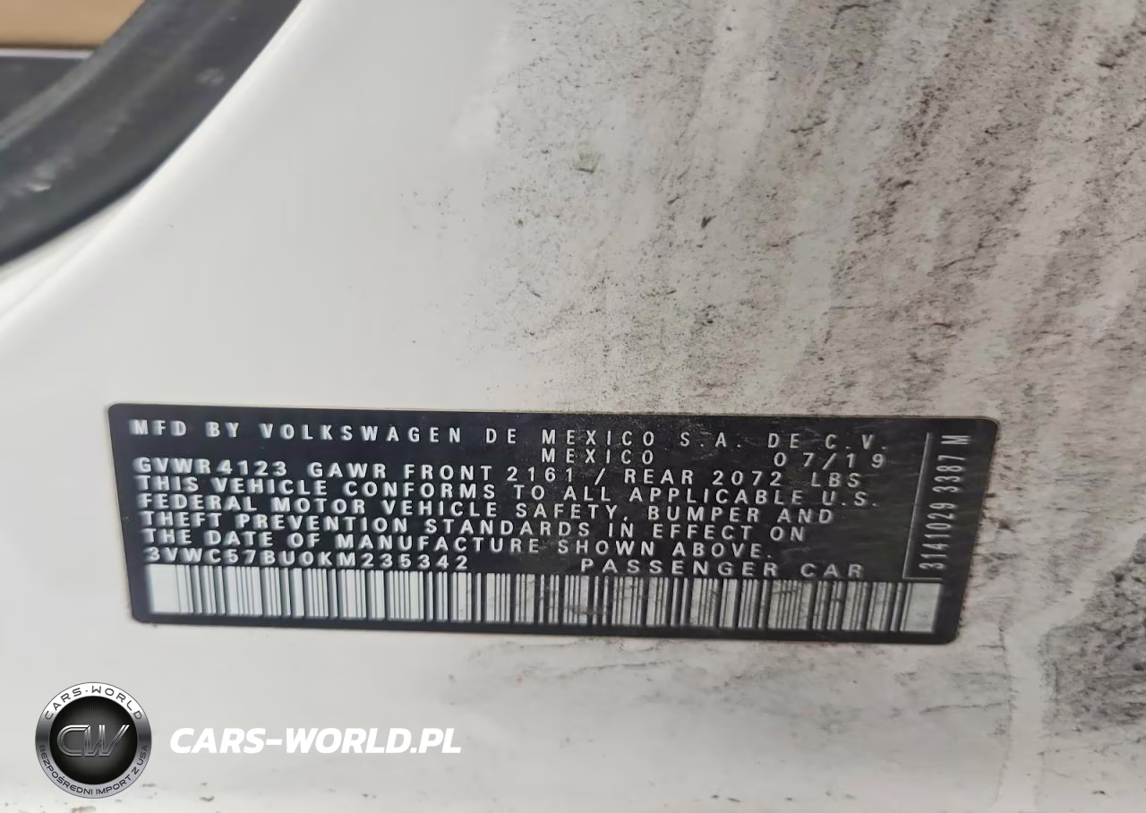 2019 Volkswagen Jetta S VIN:3VWC57BU0KM235342 - 12