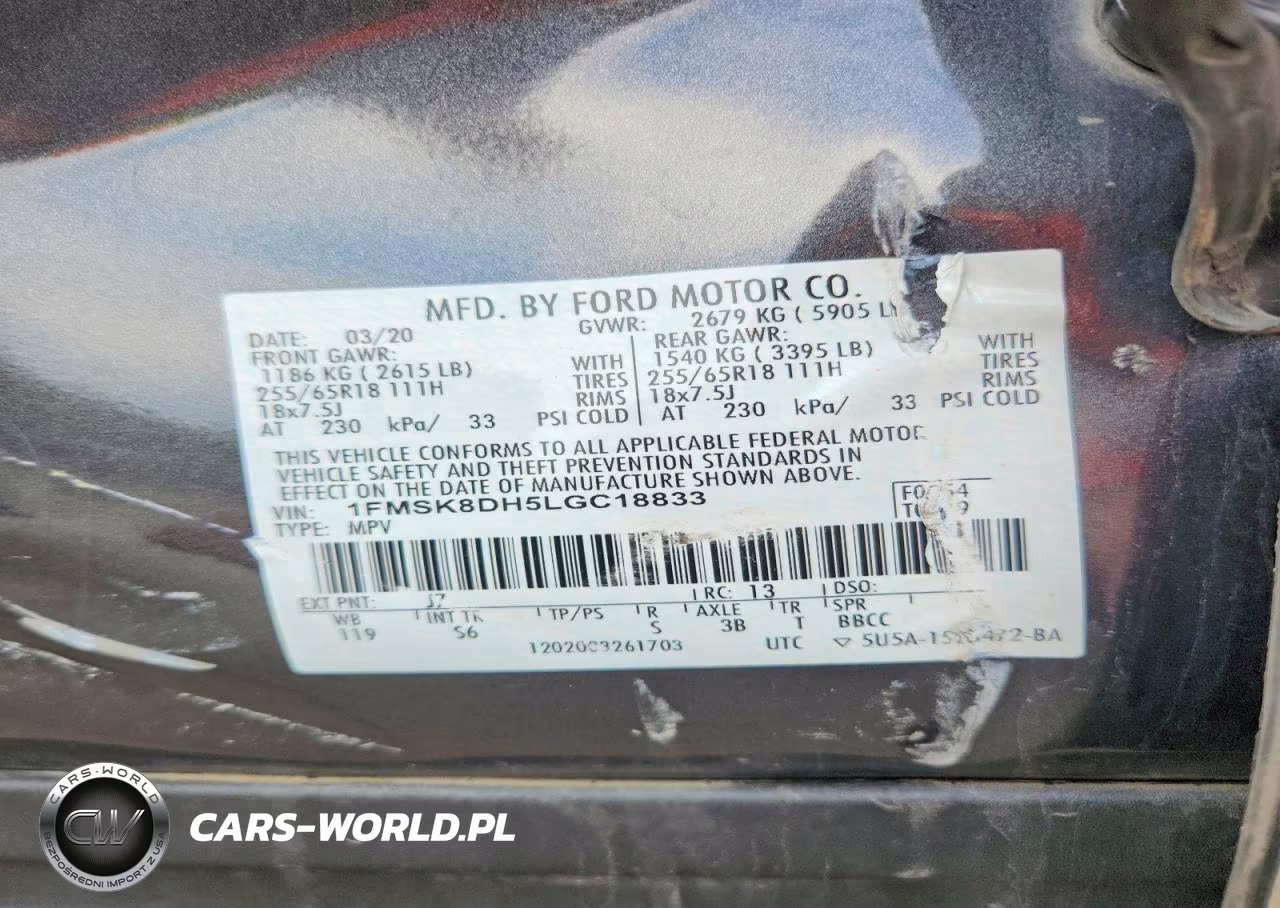 2020 Ford Explorer Xlt VIN:1FMSK8DH5LGC18833 - 13