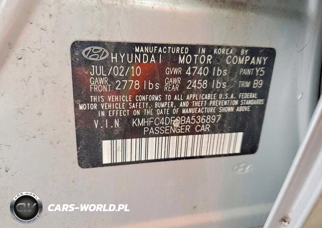 2011 Hyundai Azera Limited VIN:KMHFC4DF0BA536897 - 12