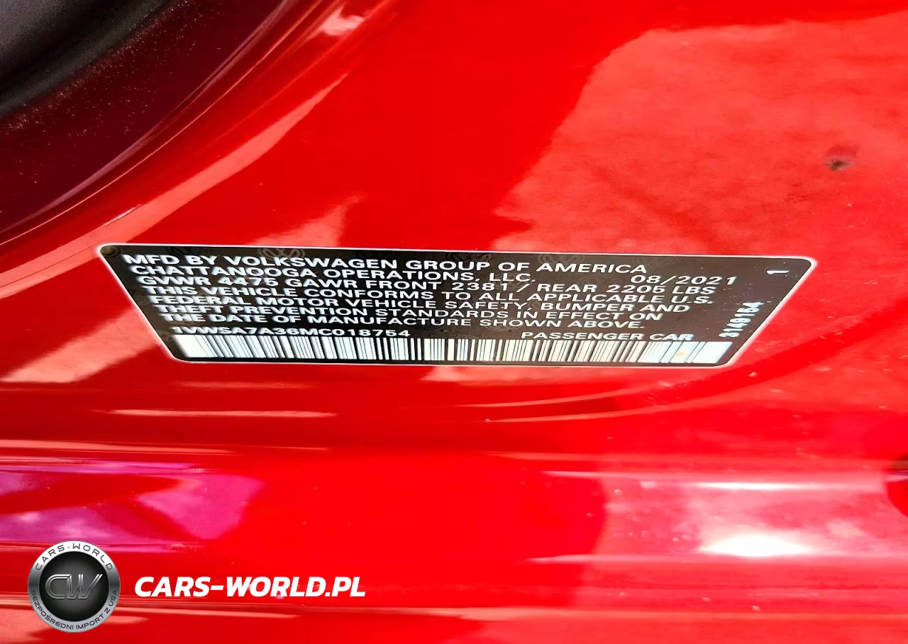 2021 Volkswagen Passat Se VIN:1VWSA7A36MC018754 - 12