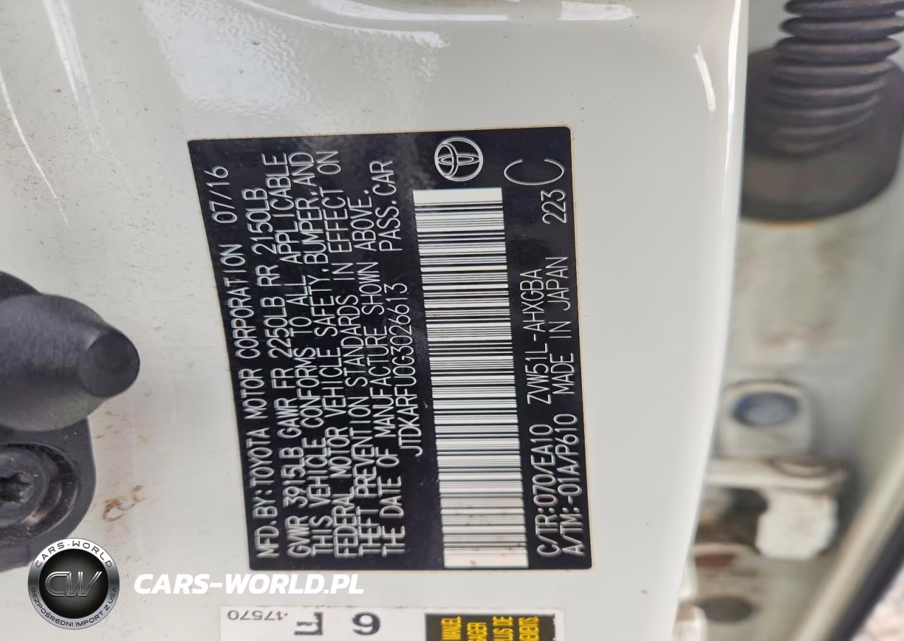 2016 Toyota Prius Four VIN:JTDKARFU0G3026613 - 12