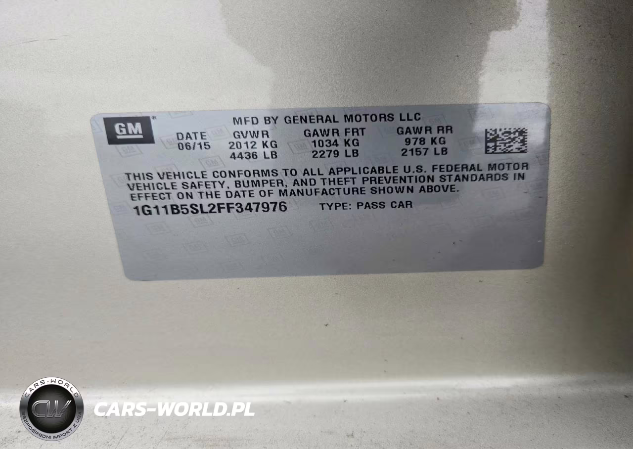 2015 Chevrolet Malibu Ls VIN:1G11B5SL2FF347976 - 12