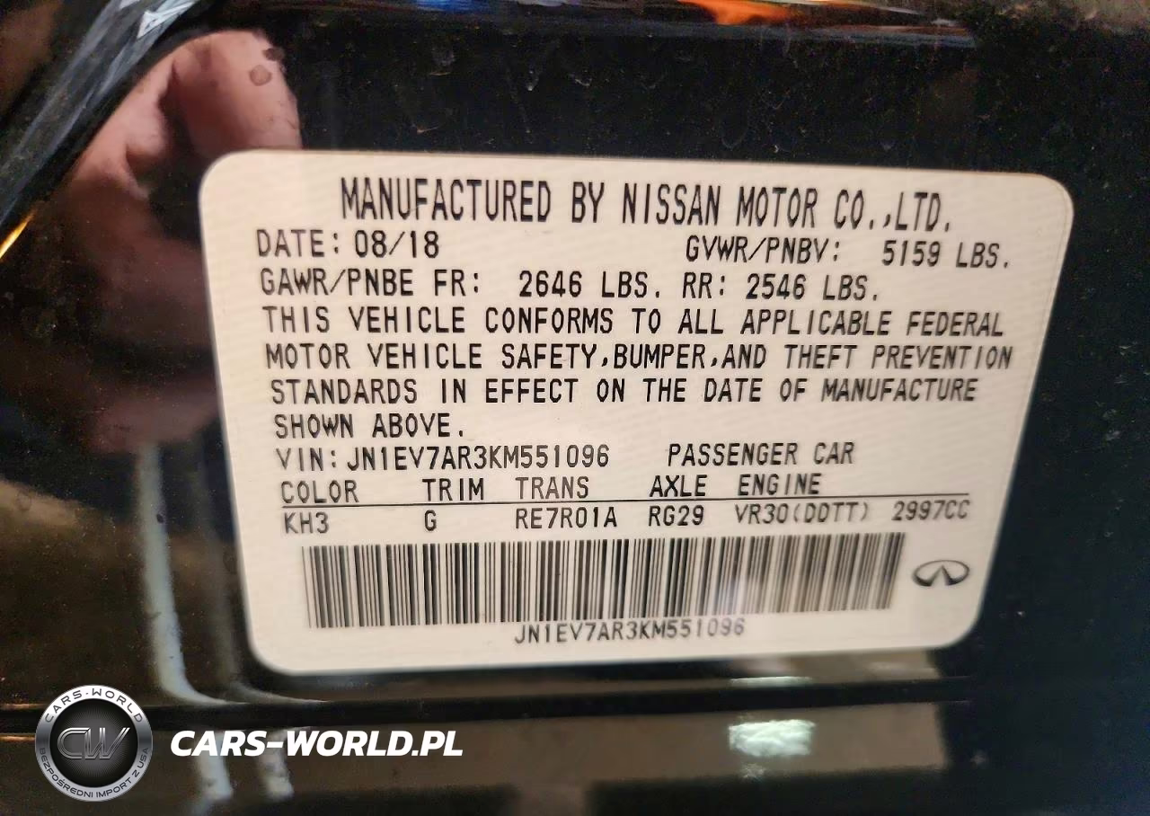 2019 Infiniti Q50 3.0T Luxe VIN:JN1EV7AR3KM551096 - 12