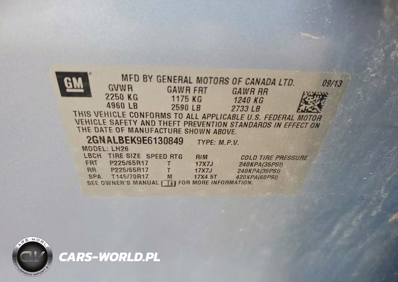 2014 Chevrolet Equinox Lt VIN:2GNALBEK9E6130849 - 13