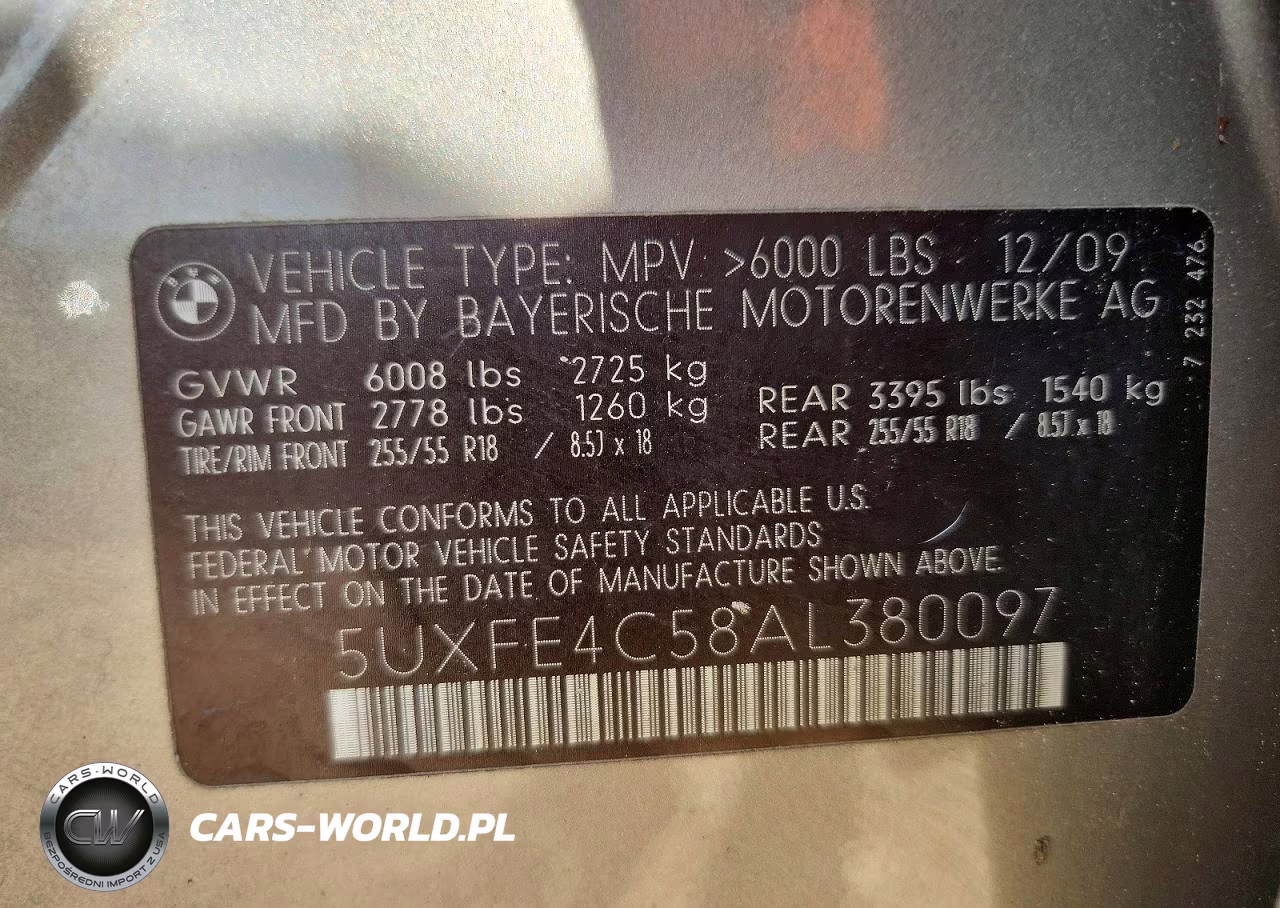 2010 BMW X5 xDrive30I VIN:5UXFE4C58AL380097 - 13